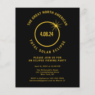 Prospectus 11,4 Cm X 14,2 Cm Budget Total Eclipse 8 avril 24 Invitation de part