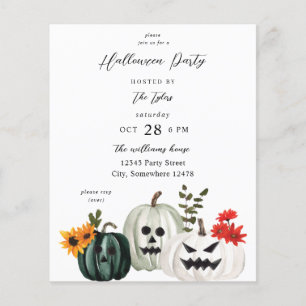 Prospectus 11,4 Cm X 14,2 Cm Budget Trick ou traitement Citrouille Halloween Pa