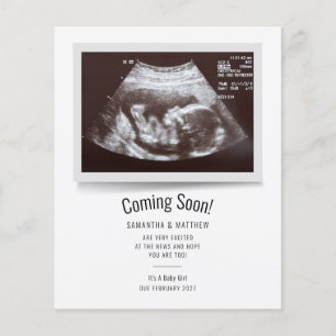 Prospectus 11,4 Cm X 14,2 Cm Budget Ultrasound Photo Faire-part de grossesse