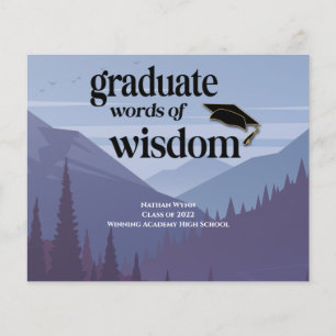 Prospectus 11,4 Cm X 14,2 Cm Budget - Words of Wisdom Advice Graduation