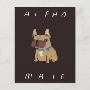 Prospectus 11,4 Cm X 14,2 Cm Bulldog Alpha mâle Cadeau pour amoureux de Bulld
