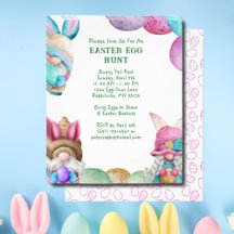Bunny Gnomes colorés Chasse aux oeufs de Pâques In