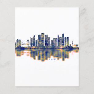Prospectus 11,4 Cm X 14,2 Cm Busan Skyline