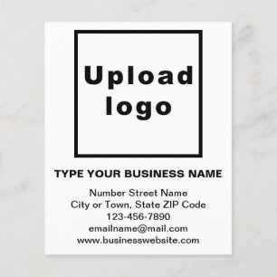 Prospectus 11,4 Cm X 14,2 Cm Business Brand Name on Black and White Flyer