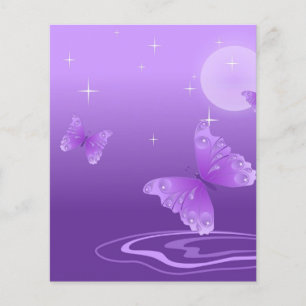 Prospectus 11,4 Cm X 14,2 Cm butterfly-69998 cartoon butterfly purple white vec