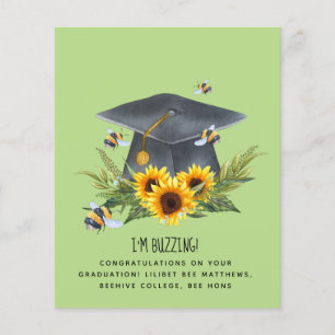 Prospectus 11,4 Cm X 14,2 Cm Cadeau de Graduation BEE - Fun Im Buzzing Personna
