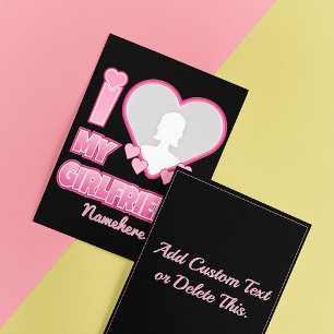 Prospectus 11,4 Cm X 14,2 Cm Cadeau personnalisé Je t'aime ma copine – Ajouter 