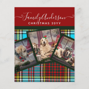 Prospectus 11,4 Cm X 14,2 Cm CADEAU PHOTO DE NOËL - Anderson Tartan Collage
