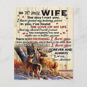 Prospectus 11,4 Cm X 14,2 Cm Cadeau pour la famille   Lettre à mon mari modèle 