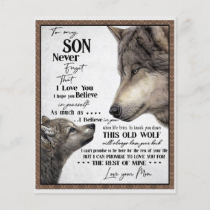 Prospectus 11,4 Cm X 14,2 Cm Cadeau pour mon fils, maman et fils, Lettre d'amou