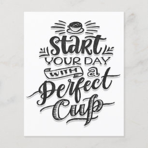 Prospectus 11,4 Cm X 14,2 Cm Café Commencez La Journée Avec Une Coupe Parfaite 