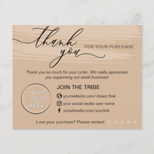 Prospectus 11,4 Cm X 14,2 Cm Café Tone Boutique en ligne Petite entreprise Merc