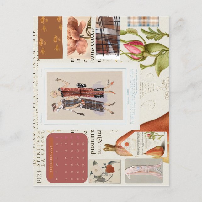 Prospectus 11,4 Cm X 14,2 Cm Calendrier des plaques de mode françaises des anné (Devant)