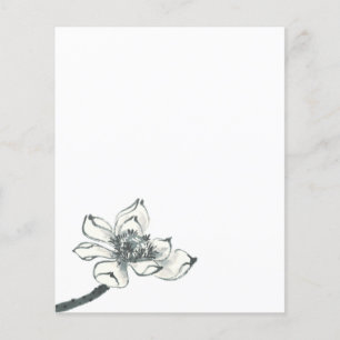 Prospectus 11,4 Cm X 14,2 Cm Calme l Belle Aquarelle Lotus