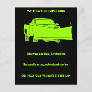 Prospectus 11,4 Cm X 14,2 Cm Camion de ramassage à neige avec chaudière à neige