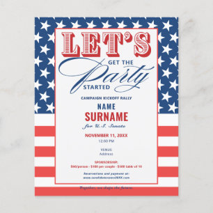 Prospectus 11,4 Cm X 14,2 Cm Campagne de collecte de fonds politique Démocratiq