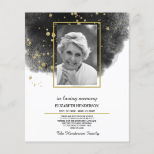 Prospectus 11,4 Cm X 14,2 Cm Carte de condoléances budgétaire PHOTO En souvenir