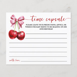 Prospectus 11,4 Cm X 14,2 Cm Carte de conseil Baby shower de la capsule de temp