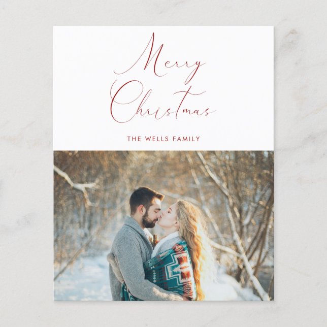 Prospectus 11,4 Cm X 14,2 Cm Carte de Noël Budget Photo (Devant)