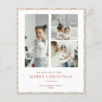 Carte de Noël moderne BUDGET