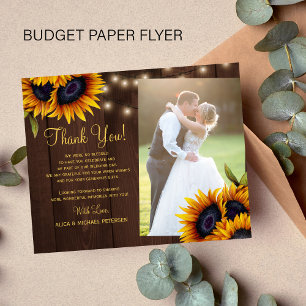 Prospectus 11,4 Cm X 14,2 Cm Carte de remerciement de mariage photo florale rus