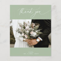 CARTE DE REMERCIEMENTS photo du Mariage du budget