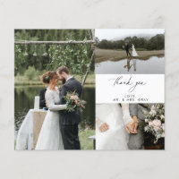 CARTE DE REMERCIEMENTS photo Mariage BUDGET