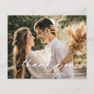 Prospectus 11,4 Cm X 14,2 Cm Carte de remerciements photo minimaliste moderne B