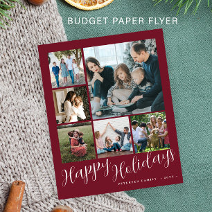 Prospectus 11,4 Cm X 14,2 Cm Carte de vacances de Noël de collage photo budget