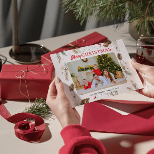 Prospectus 11,4 Cm X 14,2 Cm Carte d'hiver photo couleur eau Pastel