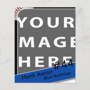 Prospectus 11,4 Cm X 14,2 Cm Carte photo de baseball personnalisé