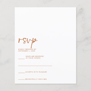 Prospectus 11,4 Cm X 14,2 Cm Carte RSVP BUDGET