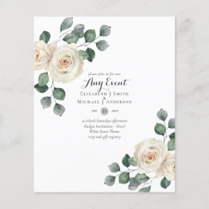 Prospectus 11,4 Cm X 14,2 Cm CARTES D'INVITATION BUDGET - TOUT ÉVÉNEMENT - Rose