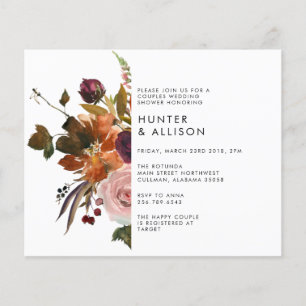 Prospectus 11,4 Cm X 14,2 Cm Carton d'invitation de douche pour couples d'autom