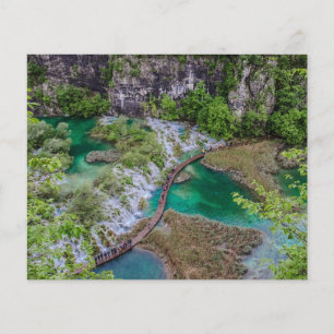 Prospectus 11,4 Cm X 14,2 Cm Cascade de cascade du parc des lacs Plitvice