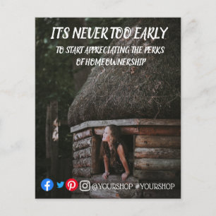 Prospectus 11,4 Cm X 14,2 Cm C'est jamais trop tôt carte postale de marketing i