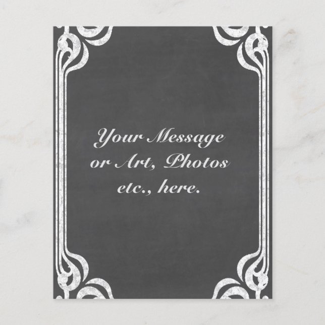 Prospectus 11,4 Cm X 14,2 Cm Chalkboard customizable (Devant)