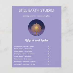 Prospectus 11,4 Cm X 14,2 Cm Champs de Lumière Intérieure   Arbre de Vie