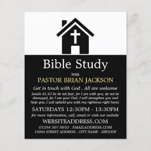 Prospectus 11,4 Cm X 14,2 Cm Chapel Silhouette, Christian Bible Class Advert