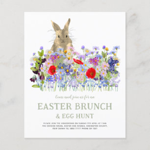 Prospectus 11,4 Cm X 14,2 Cm Chasse aux oeufs de Pâques et Brunch Bunny Budget