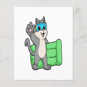 Prospectus 11,4 Cm X 14,2 Cm Chat nage lunettes Lilo