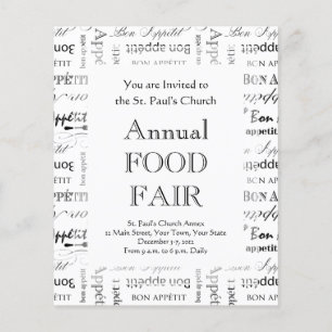 Prospectus 11,4 Cm X 14,2 Cm Chef cuisinier Bon Appetit