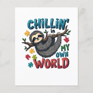 Prospectus 11,4 Cm X 14,2 Cm Chilling dans mon monde Sensibilisation sur l'auti