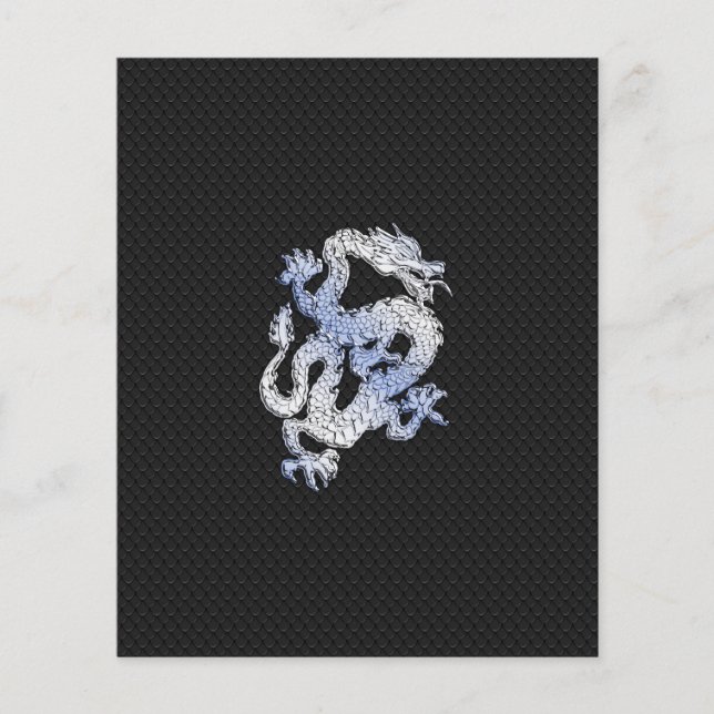 Prospectus 11,4 Cm X 14,2 Cm Chrome comme argent Dragon Black Snake style de pe (Devant)