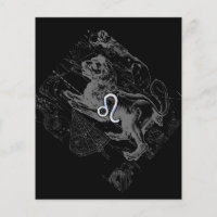 Chrome Comme Leo Zodiac Constellation Carte Heveli