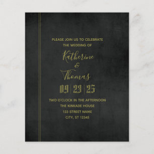 Prospectus 11,4 Cm X 14,2 Cm Circulaire budgétaire Black & Gold Regal Faire-par