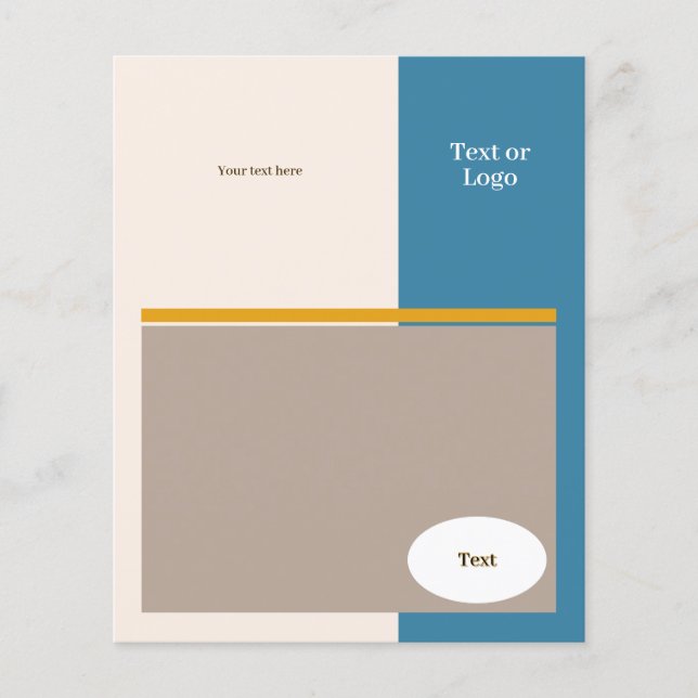 Prospectus 11,4 Cm X 14,2 Cm Circulaire customisée (Devant)