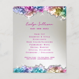 Prospectus 11,4 Cm X 14,2 Cm Circulaire de cristaux d'iridescente