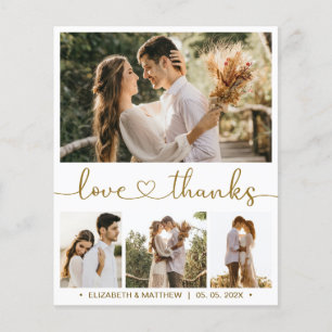 Prospectus 11,4 Cm X 14,2 Cm Circulaire du Mariage de Collage de photos Budget