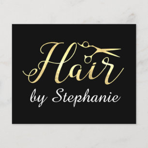 Prospectus 11,4 Cm X 14,2 Cm Ciseaux en or Scissors Coiffeur Salon de Coiffure